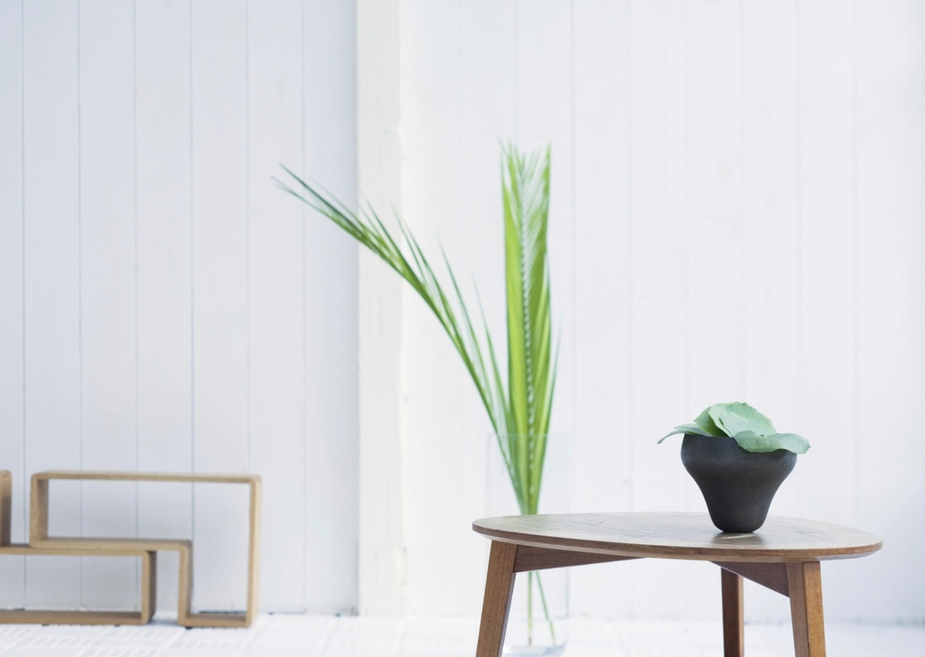 Helles modernes Wohnzimmer mit frischer Luft